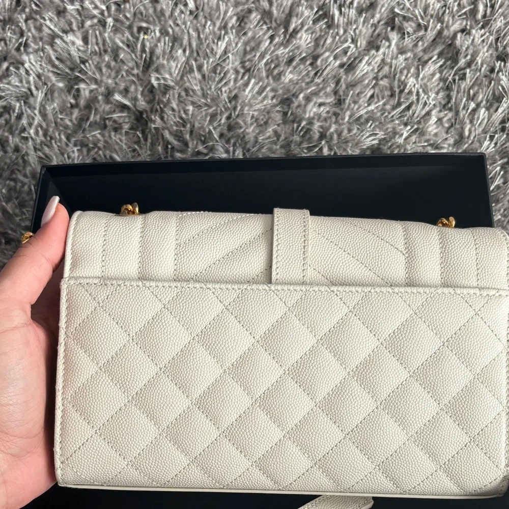 YSL Beige Quilted Crossbody Bag - Picture 4 of 11